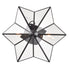 Farmhouse Ceiling Light Black Flush Mount Light Fixtures Glass Ceiling